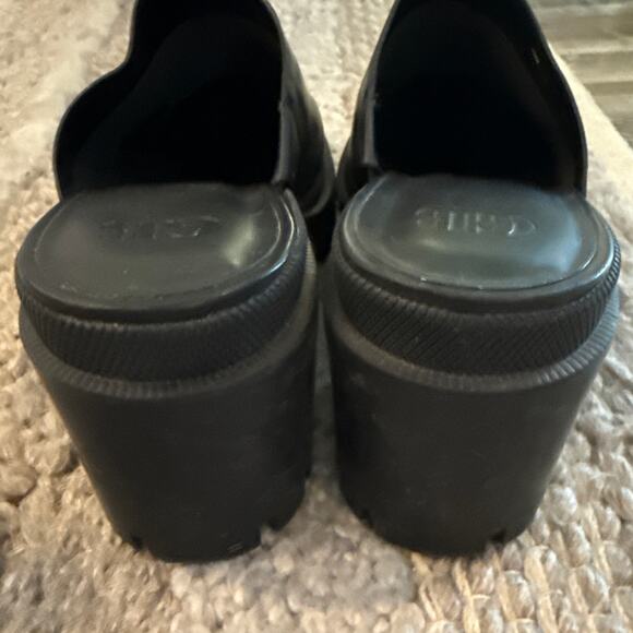 Gianna‎ Bini GB End-Game Leather Platform Lug Mules Size 9.5 Chunky Clogs Y2K - Picture 5 of 9